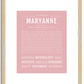 Maryanne | Name Art Print