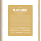 Maryanne | Name Art Print