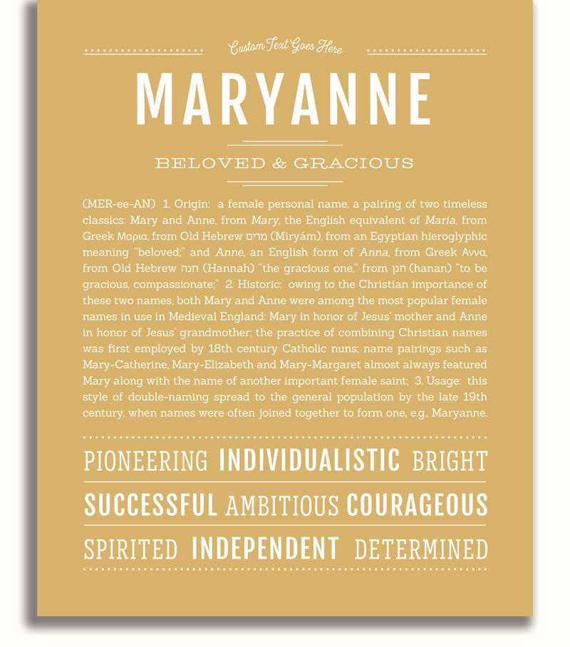 Frame Options | Matte Gold | White Frame, Matted