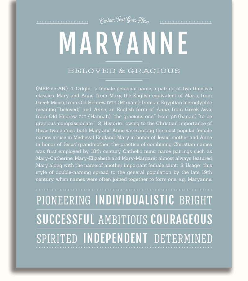 Frame Options | Powder Blue | White Frame, Matted