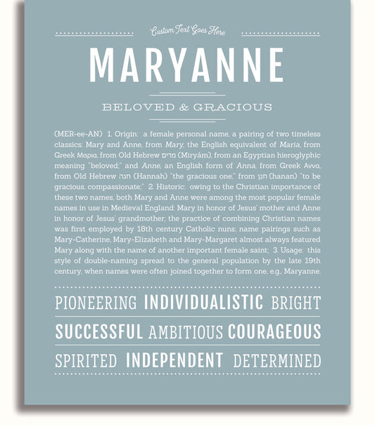 Frame Options | Powder Blue | White Frame, Matted