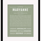Maryanne | Name Art Print