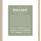 Maryanne | Name Art Print