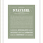 Maryanne | Name Art Print