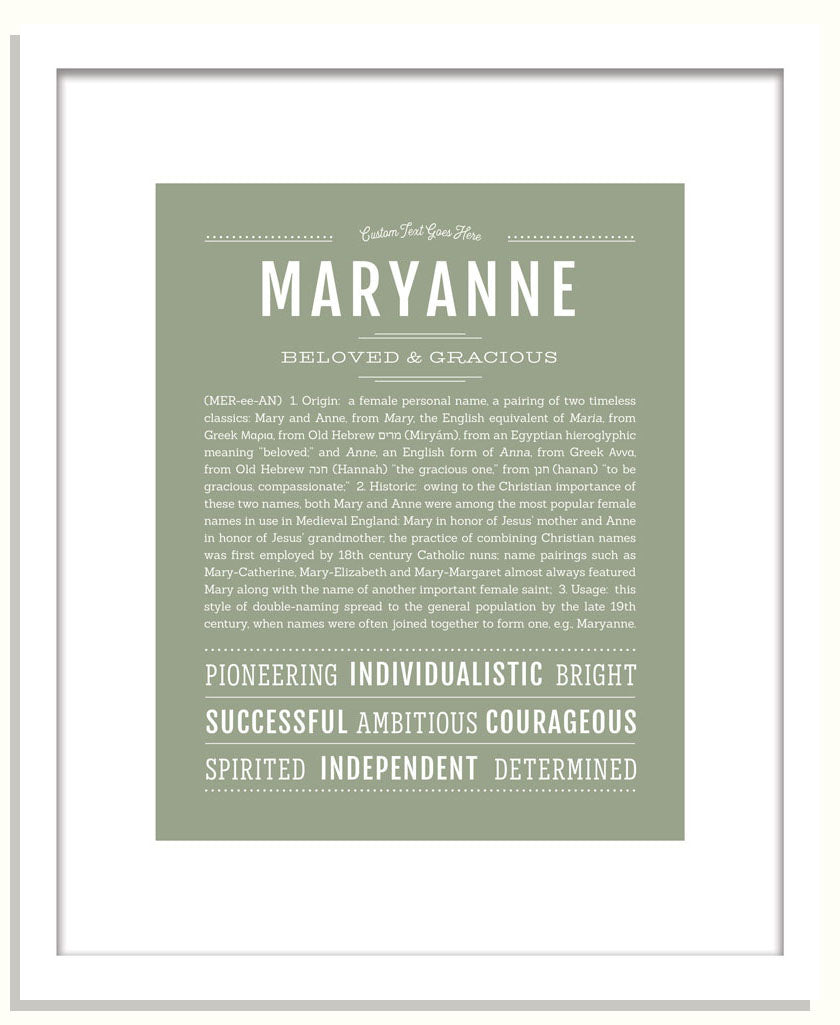 Maryanne | Name Art Print