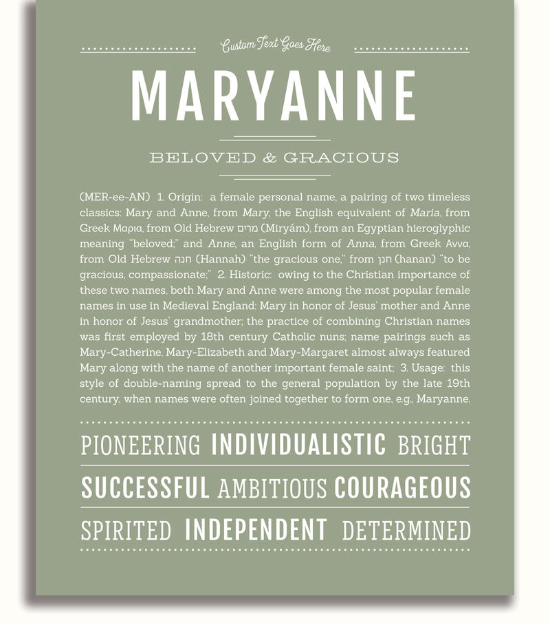 Frame Options | Sage | White Frame, Matted