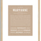 Maryanne | Name Art Print