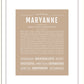 Maryanne | Name Art Print