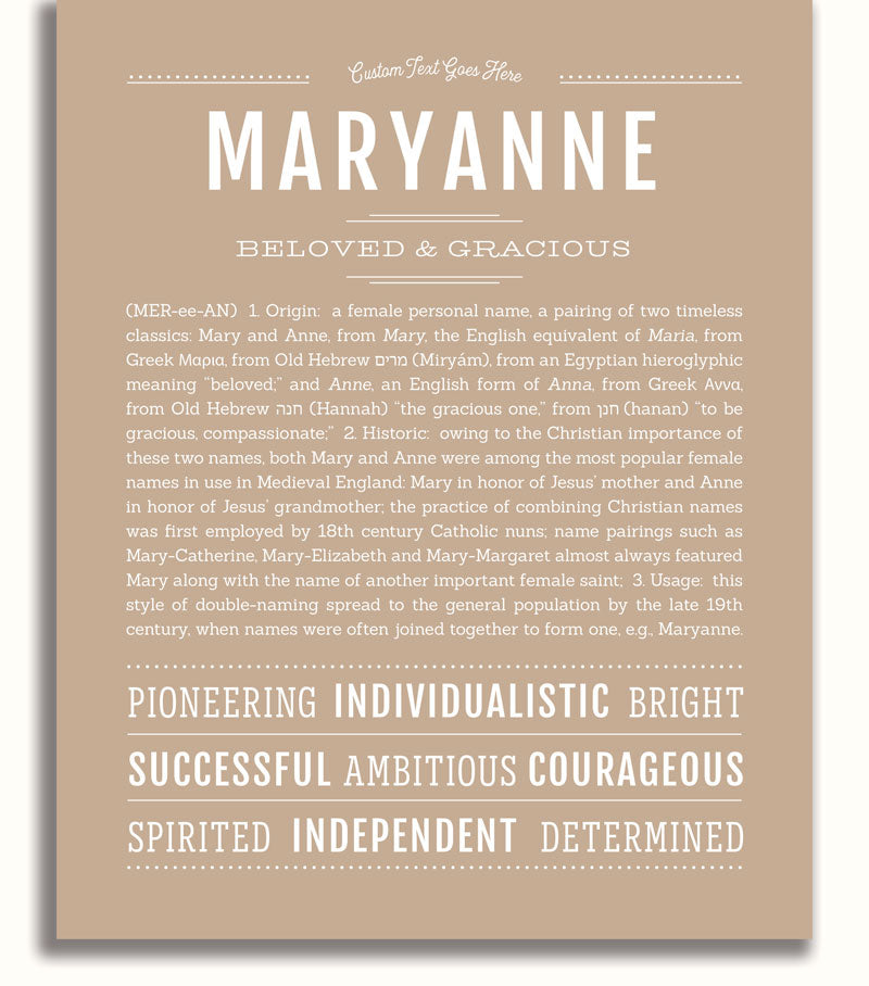 Frame Options | Tan | White Frame, Matted