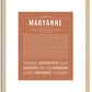 Maryanne | Name Art Print