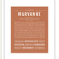 Maryanne | Name Art Print