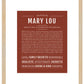 Mary Lou | Name Art Print