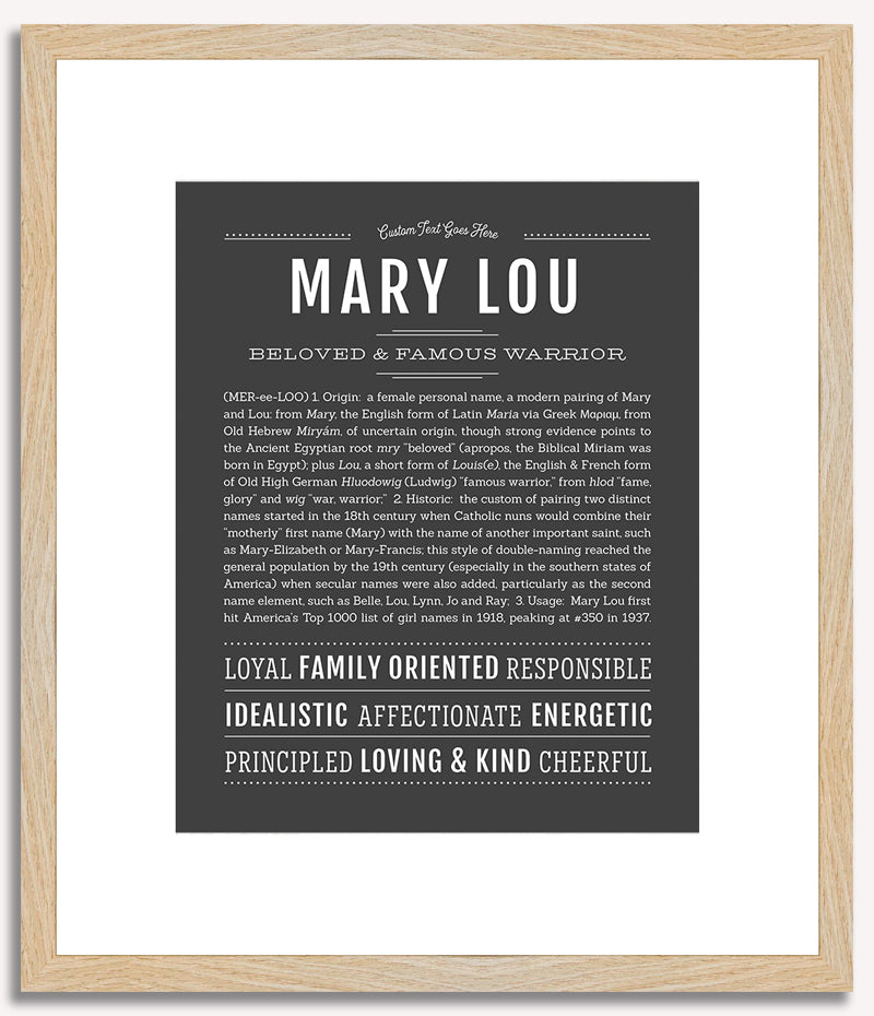 Mary Lou | Name Art Print