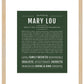 Mary Lou | Name Art Print