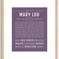 Mary Lou | Name Art Print