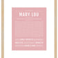 Mary Lou | Name Art Print