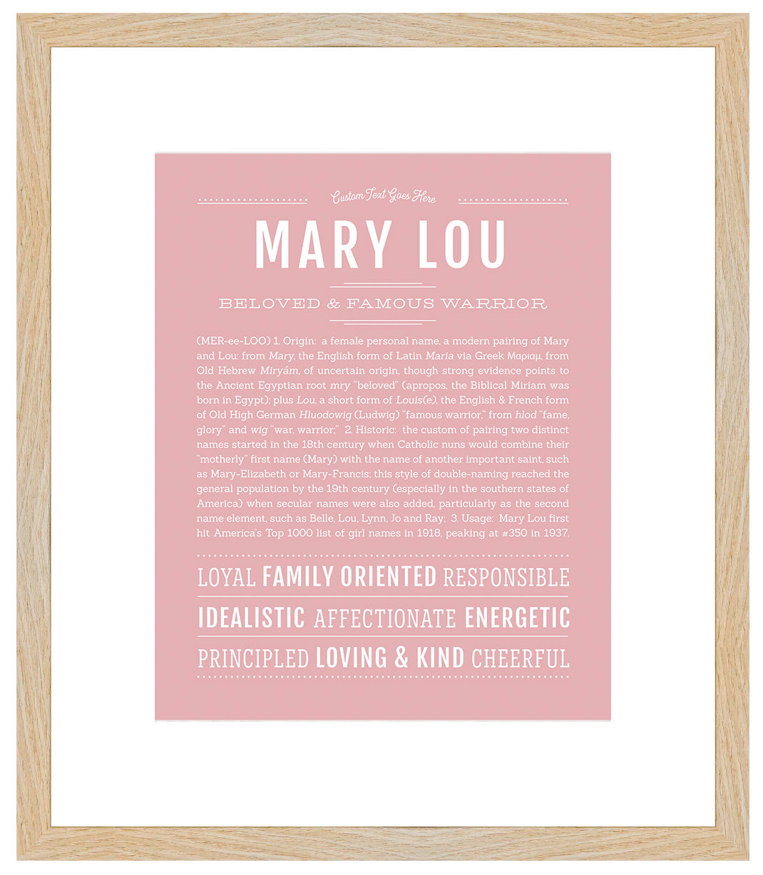 Mary Lou | Name Art Print