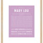 Mary Lou | Name Art Print