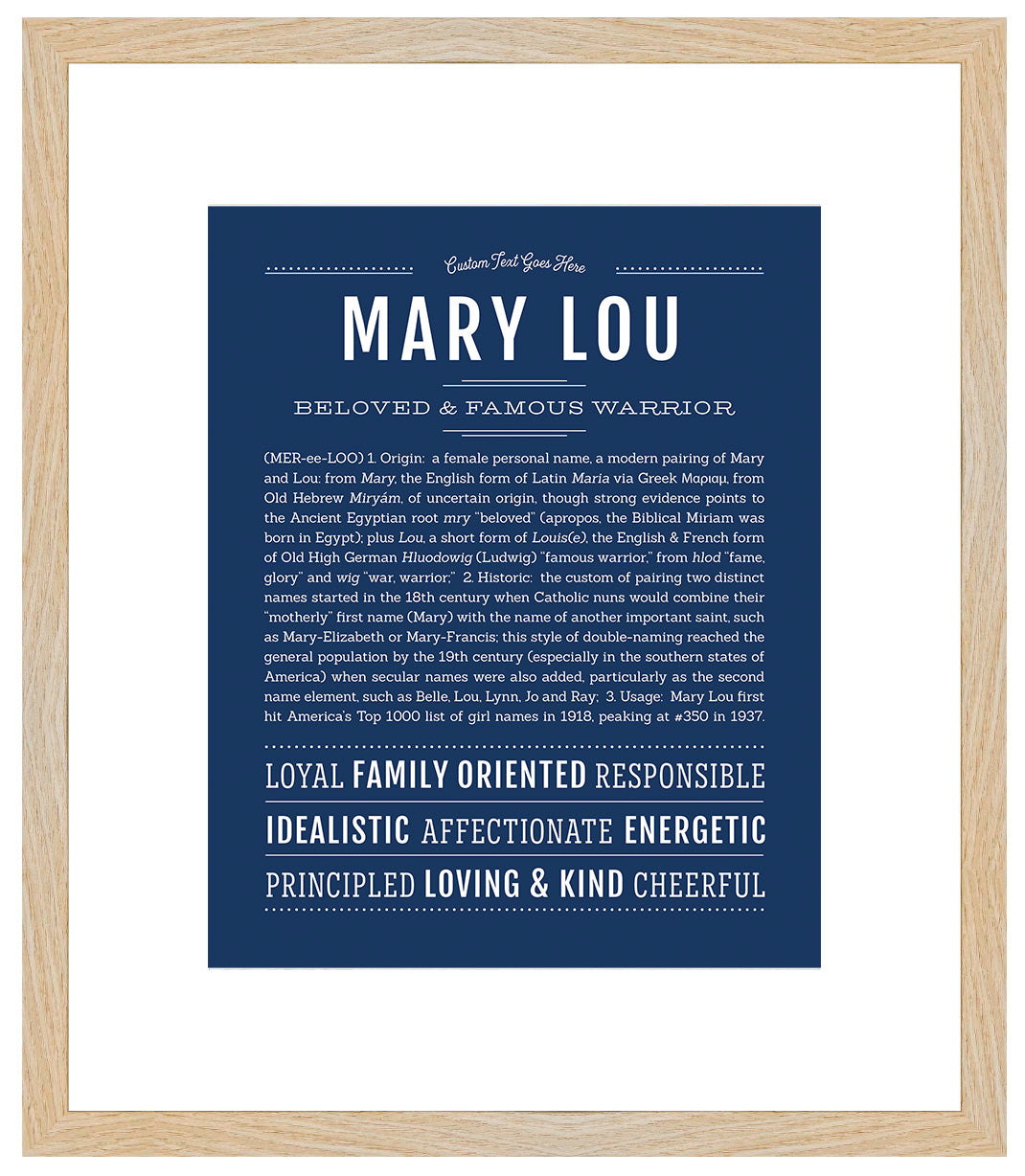 Mary Lou | Name Art Print