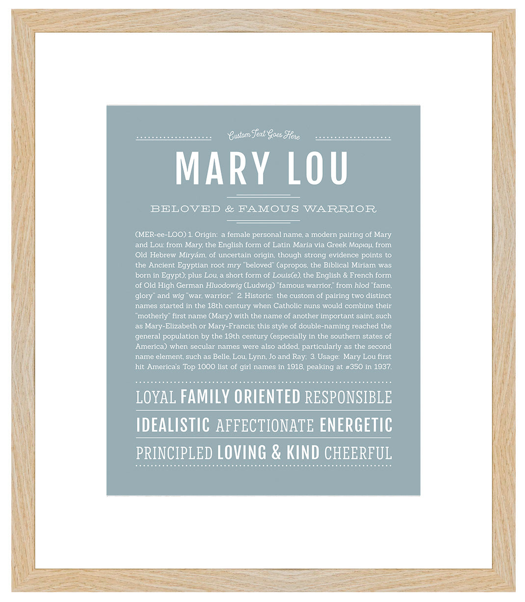 Mary Lou | Name Art Print