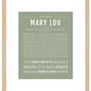 Mary Lou | Name Art Print