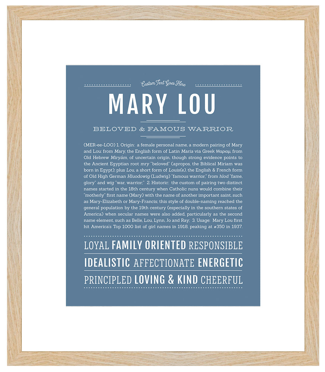 Mary Lou | Name Art Print