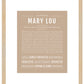 Mary Lou | Name Art Print