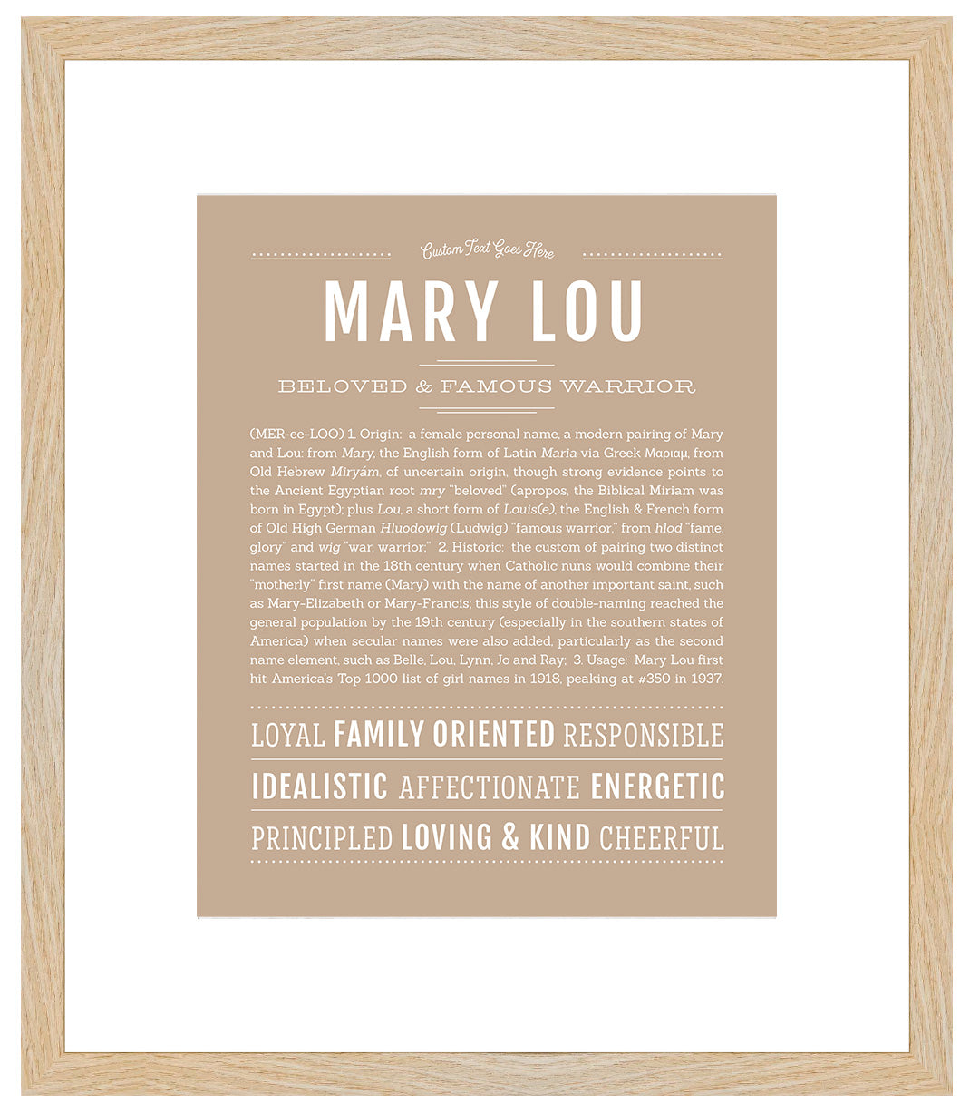 Mary Lou | Name Art Print