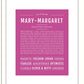 Marymargaret | Name Art Print