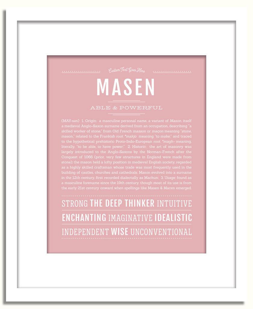 Frame Options | Dusty Rose | White Frame, Matted