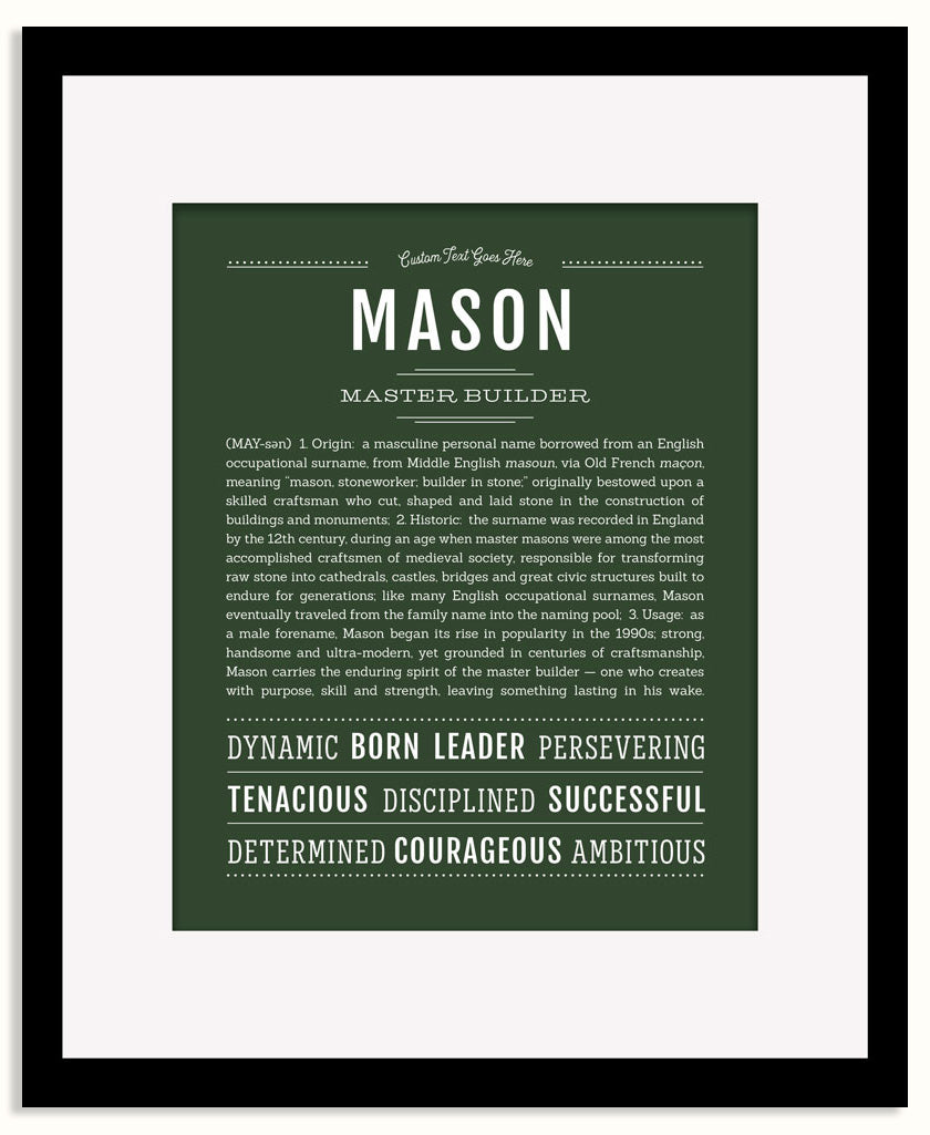 Frame Options | Deep Forest | Maple Frame, Matted
