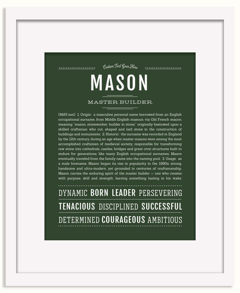 Frame Options | Deep Forest | Black Frame, Matted