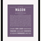 Frame Options | Deep Purple | Maple Frame, Matted