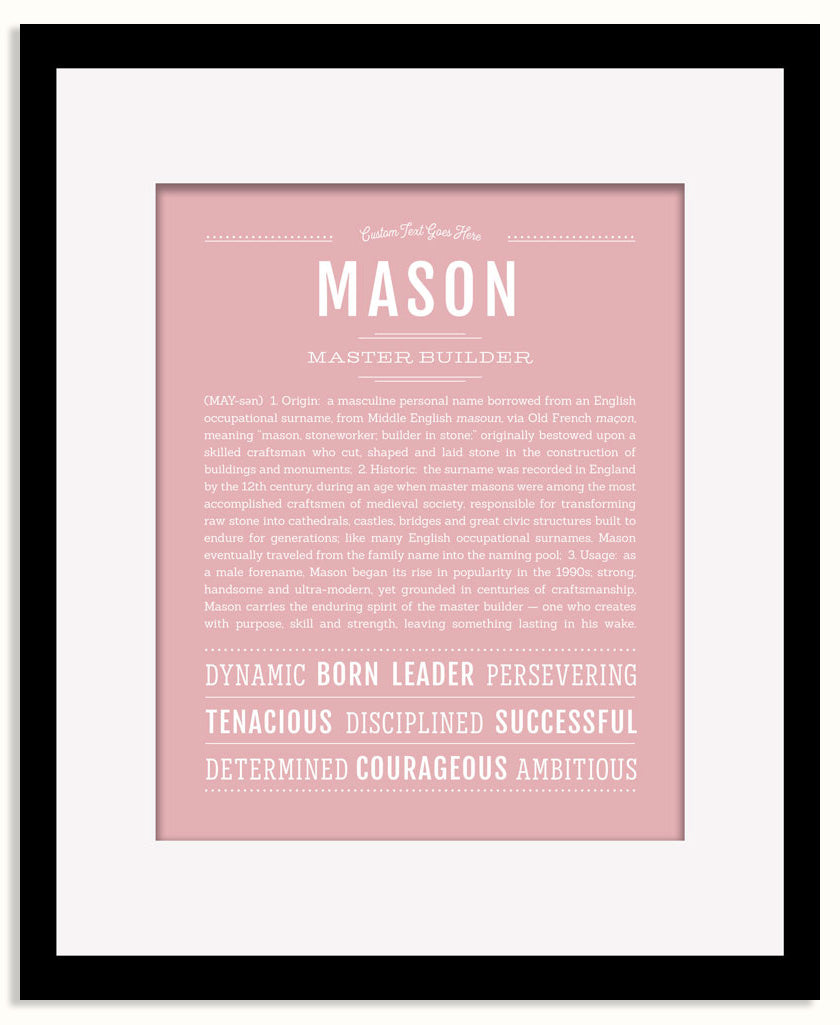 Frame Options | Dusty Rose | Maple Frame, Matted