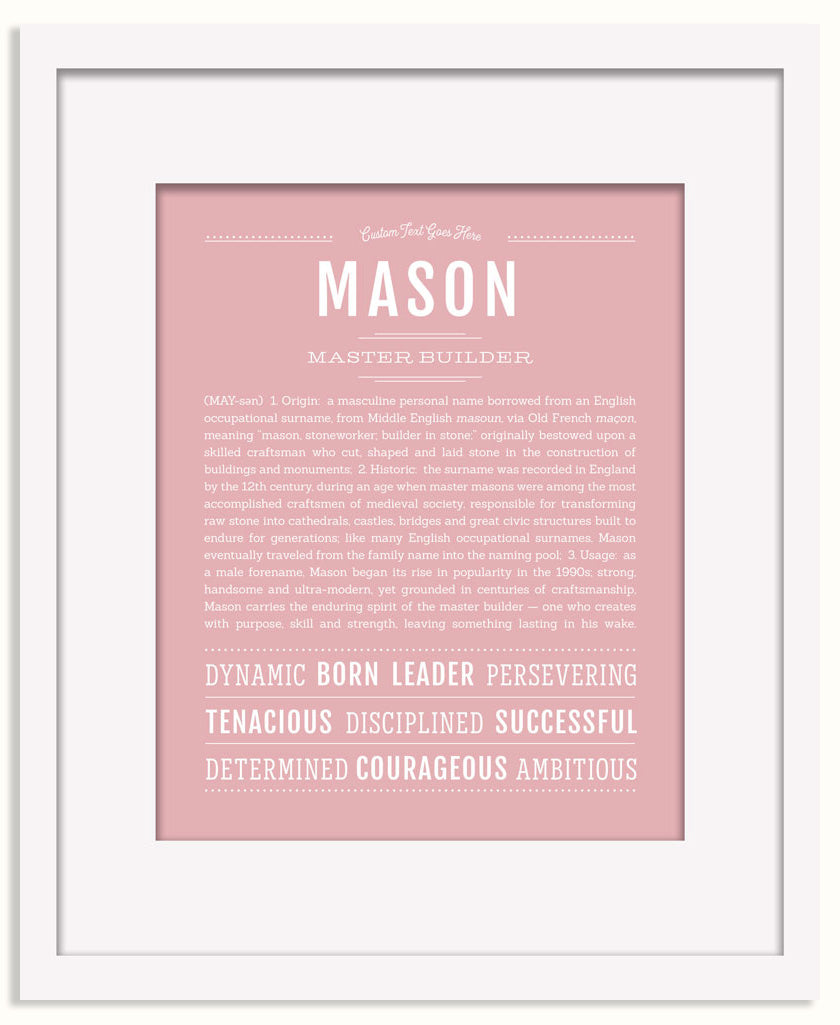 Frame Options | Dusty Rose | Black Frame, Matted