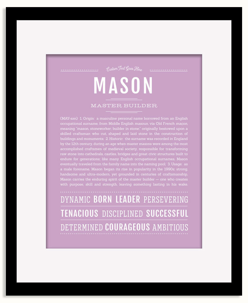 Frame Options | Lilac | Maple Frame, Matted