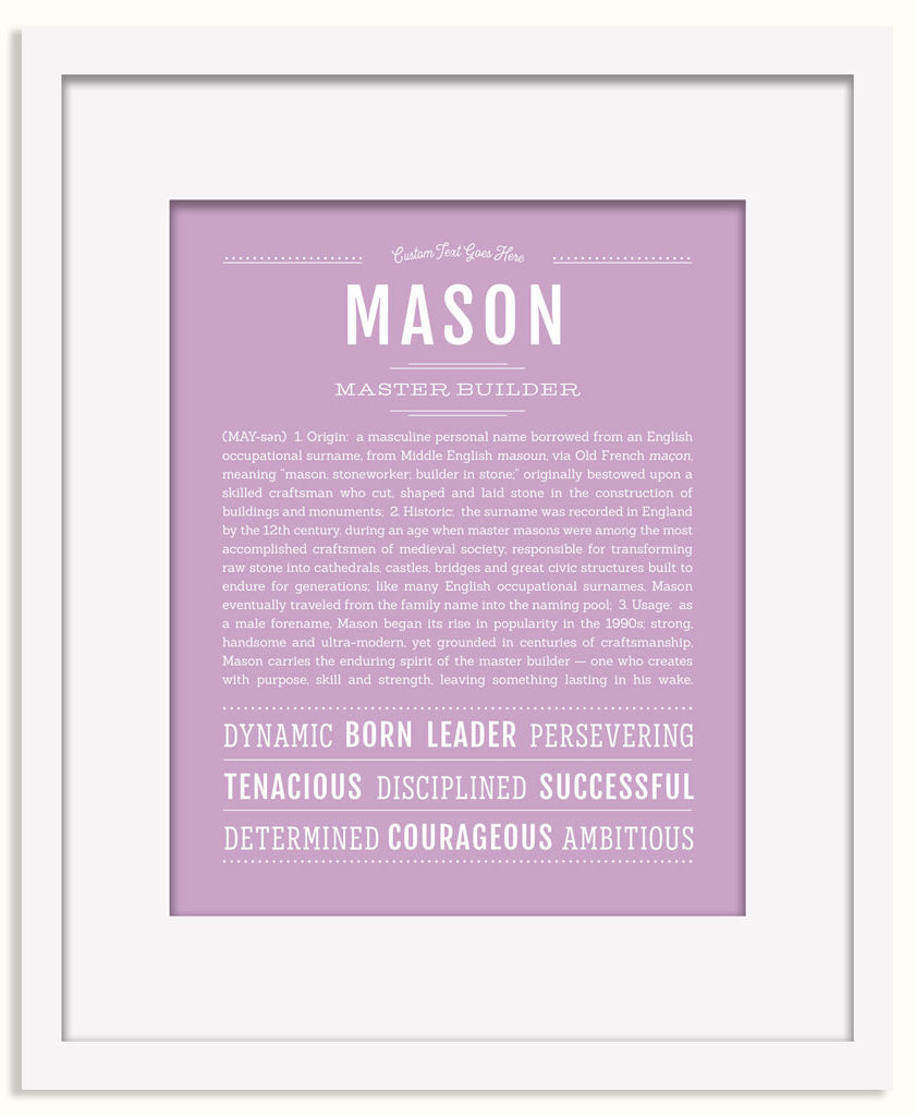Frame Options | Lilac | Black Frame, Matted