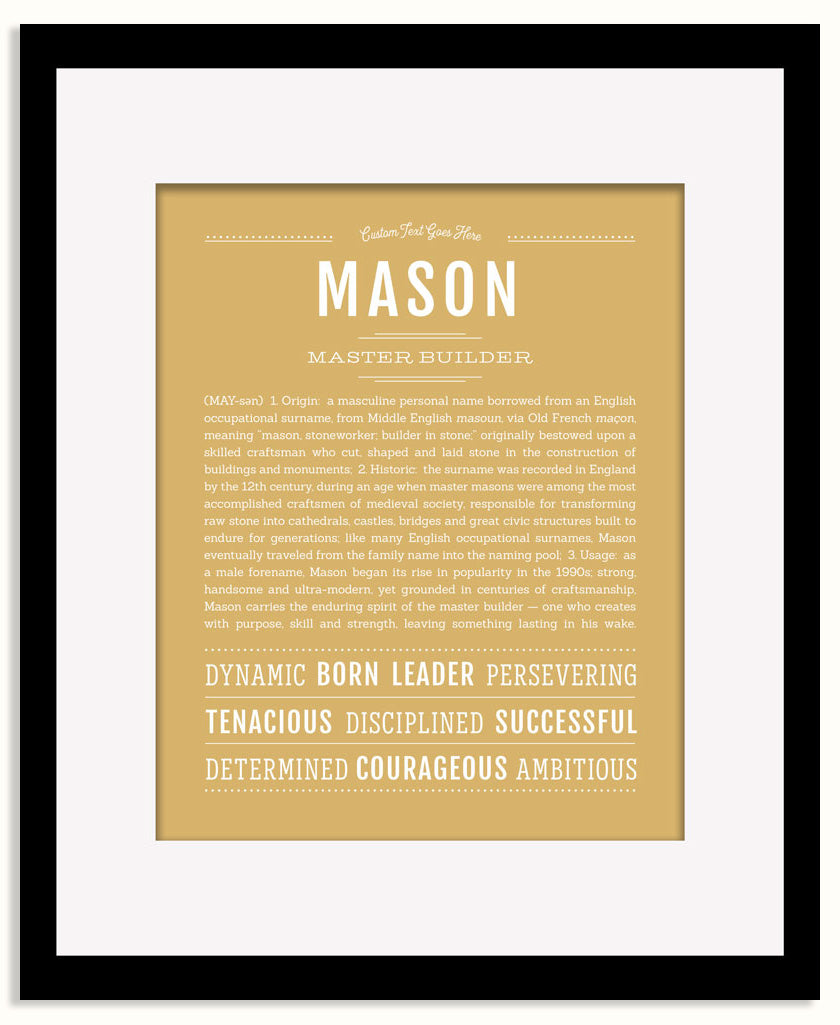 Frame Options | Matte Gold | Maple Frame, Matted