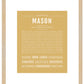 Mason | Name Art Print