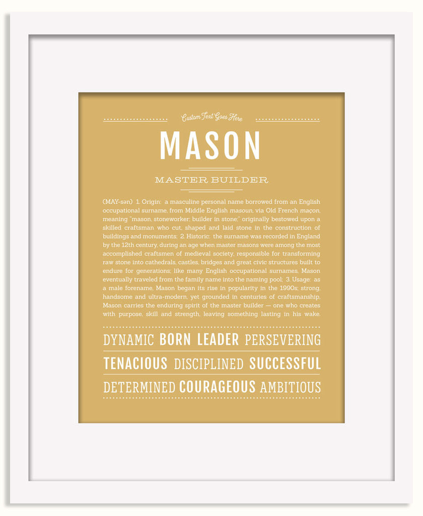 Frame Options | Matte Gold | Black Frame, Matted
