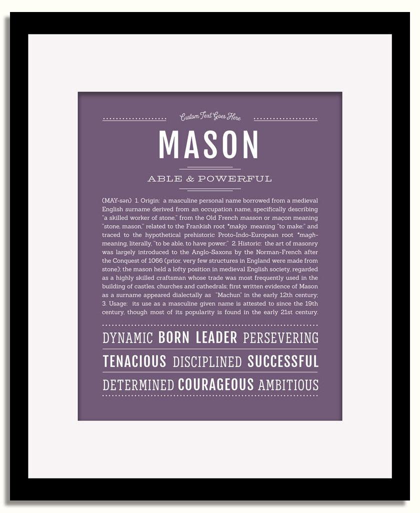 Frame Options | Deep Purple | Black Frame, Matted