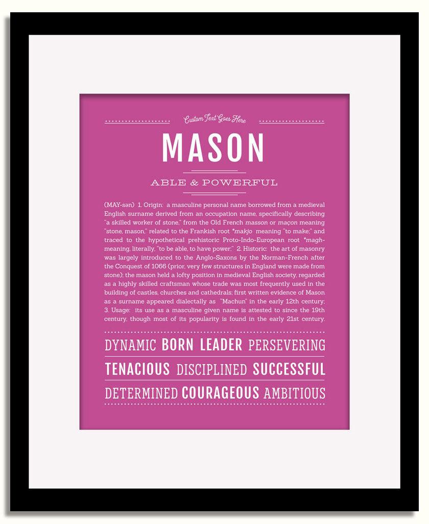 Frame Options | Dark Pink | Black Frame, Matted