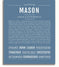 Mason Personalized Name Meaning Art Prints – Name Stories