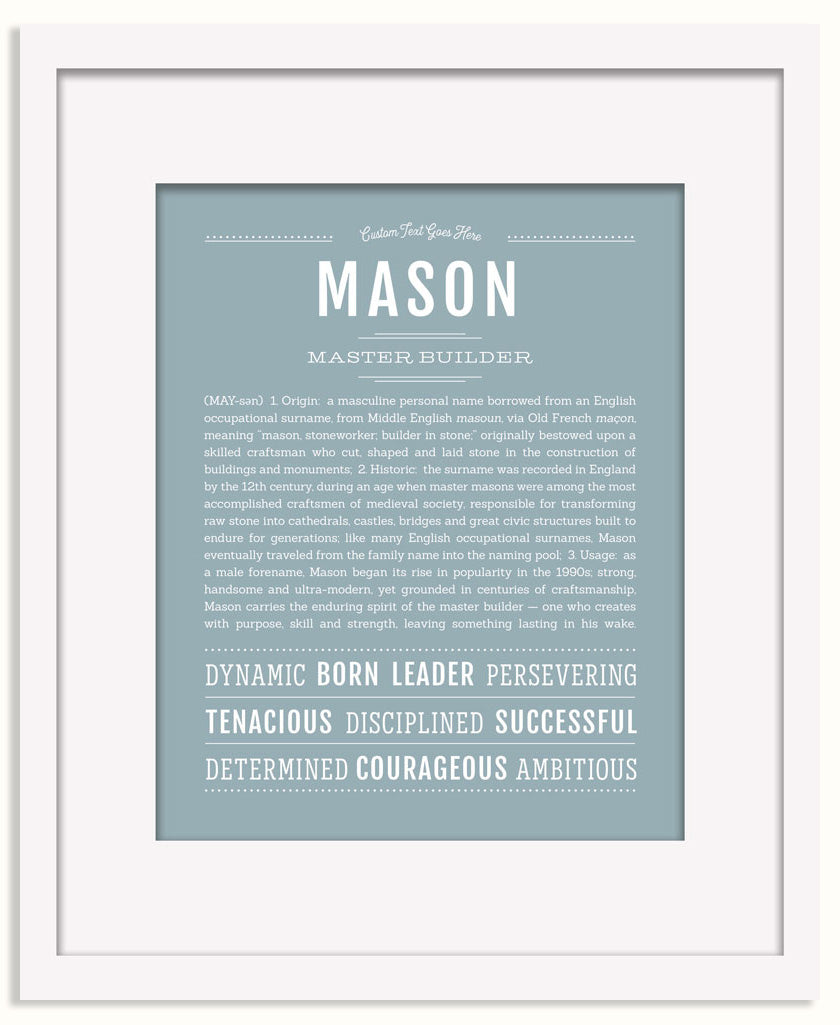Frame Options | Powder Blue | Black Frame, Matted