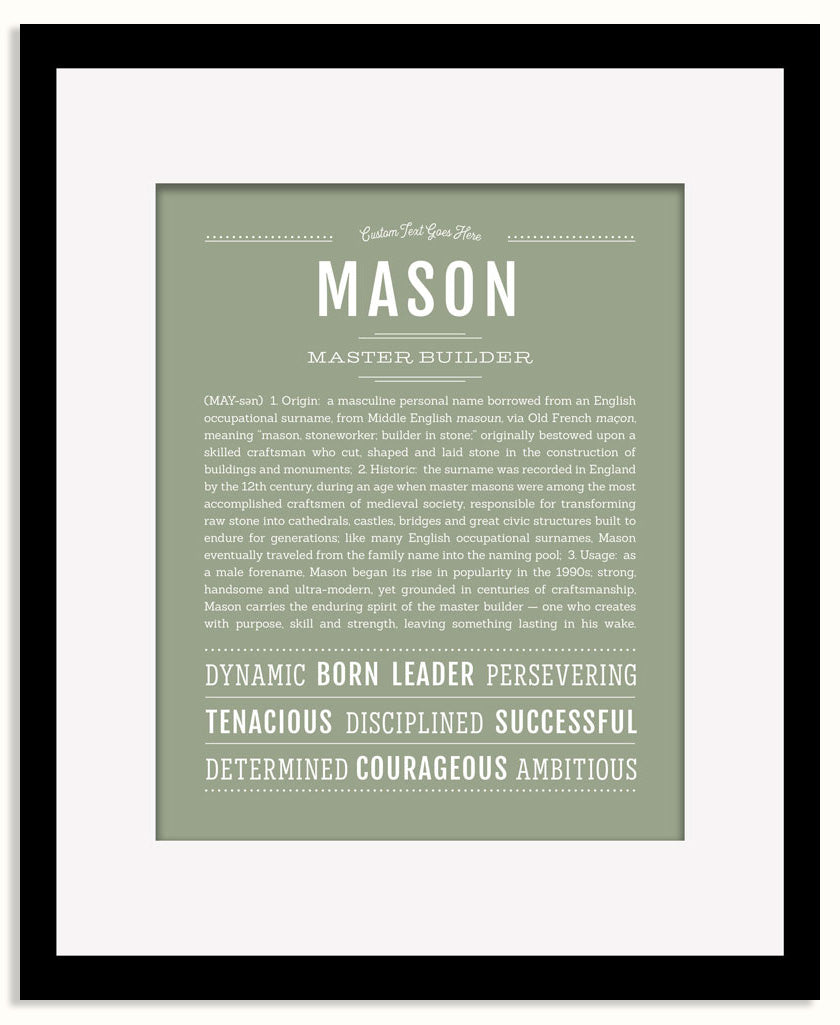 Frame Options | Sage | Maple Frame, Matted