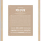 Mason | Name Art Print