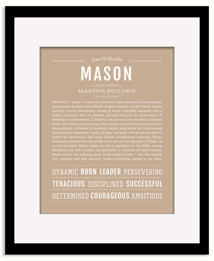 Frame Options | Tan | Maple Frame, Matted