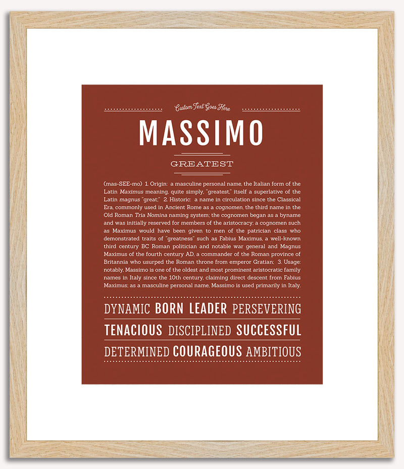 Massimo | Name Art Print