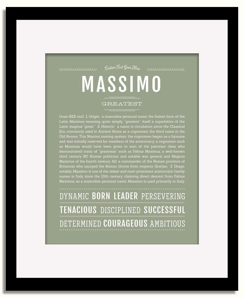 Frame Options | Sage | Black Frame, Matted