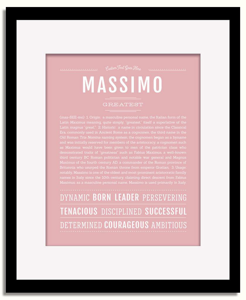 Frame Options | Dusty Rose | Black Frame, Matted